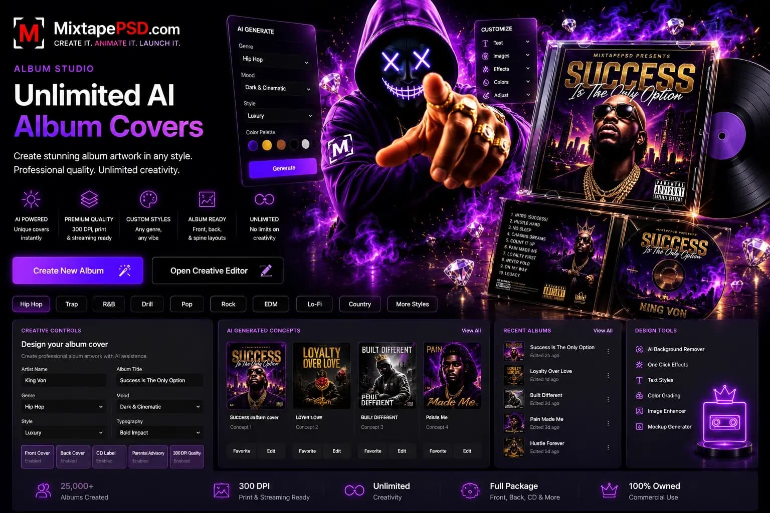 Album Studio hero banner