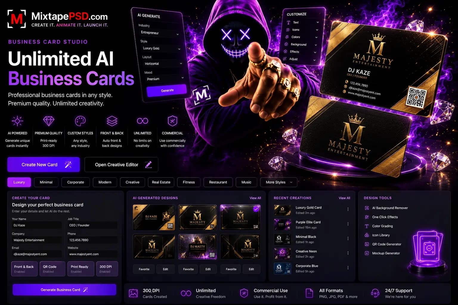 Business Card Studio hero banner