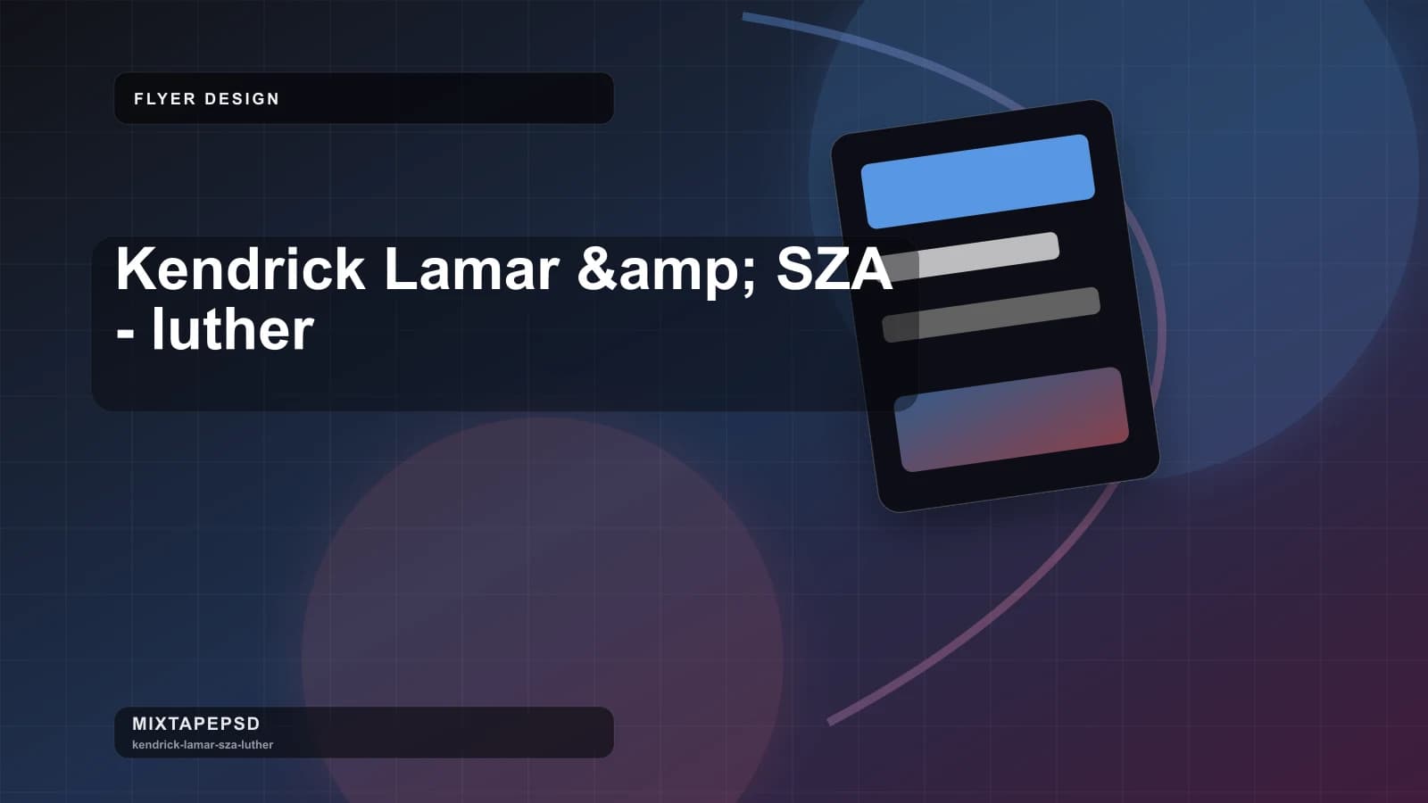 Kendrick Lamar &amp; SZA - luther updated for 2026 MixtapePSD tutorial artwork
