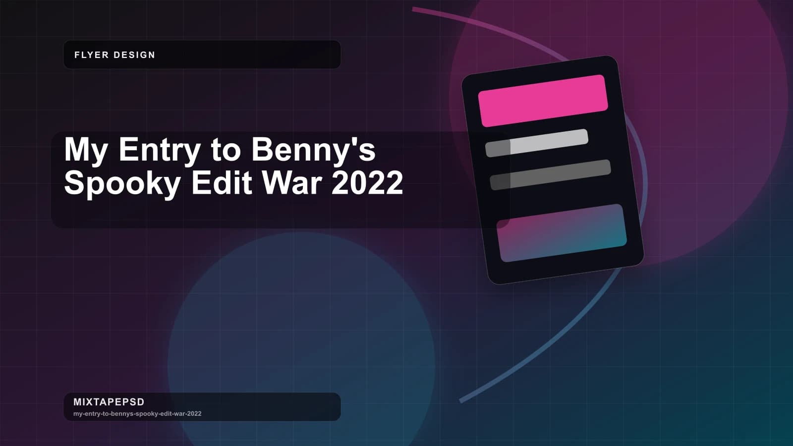 My Entry to Benny's Spooky Edit War 2022 updated for 2026 MixtapePSD tutorial artwork