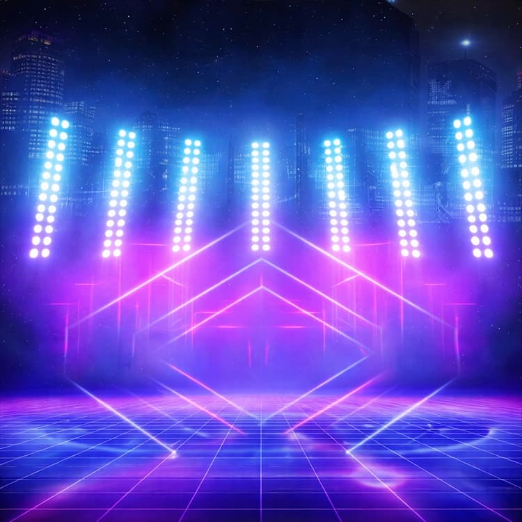 Neon speaker splash background artwork