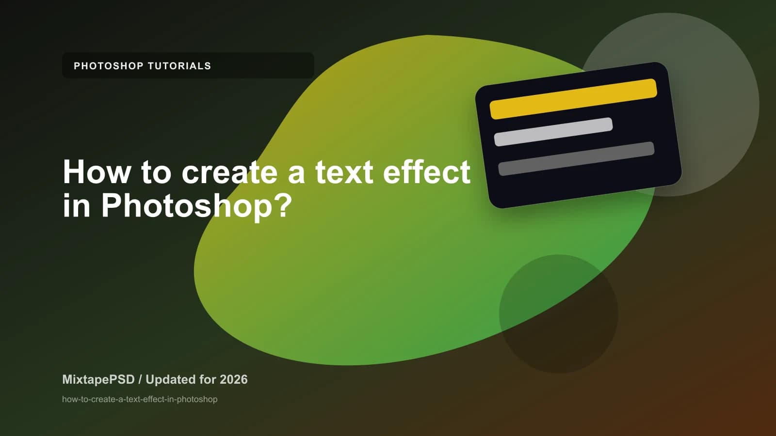 How to create a text effect in Photoshop? updated for 2026 MixtapePSD tutorial artwork