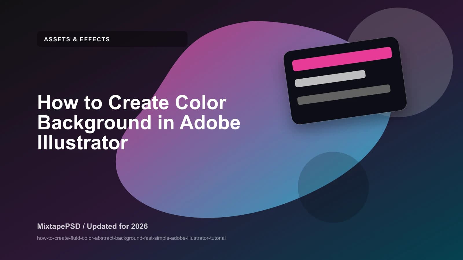 How to Create Color Background in Adobe Illustrator updated for 2026 MixtapePSD tutorial artwork
