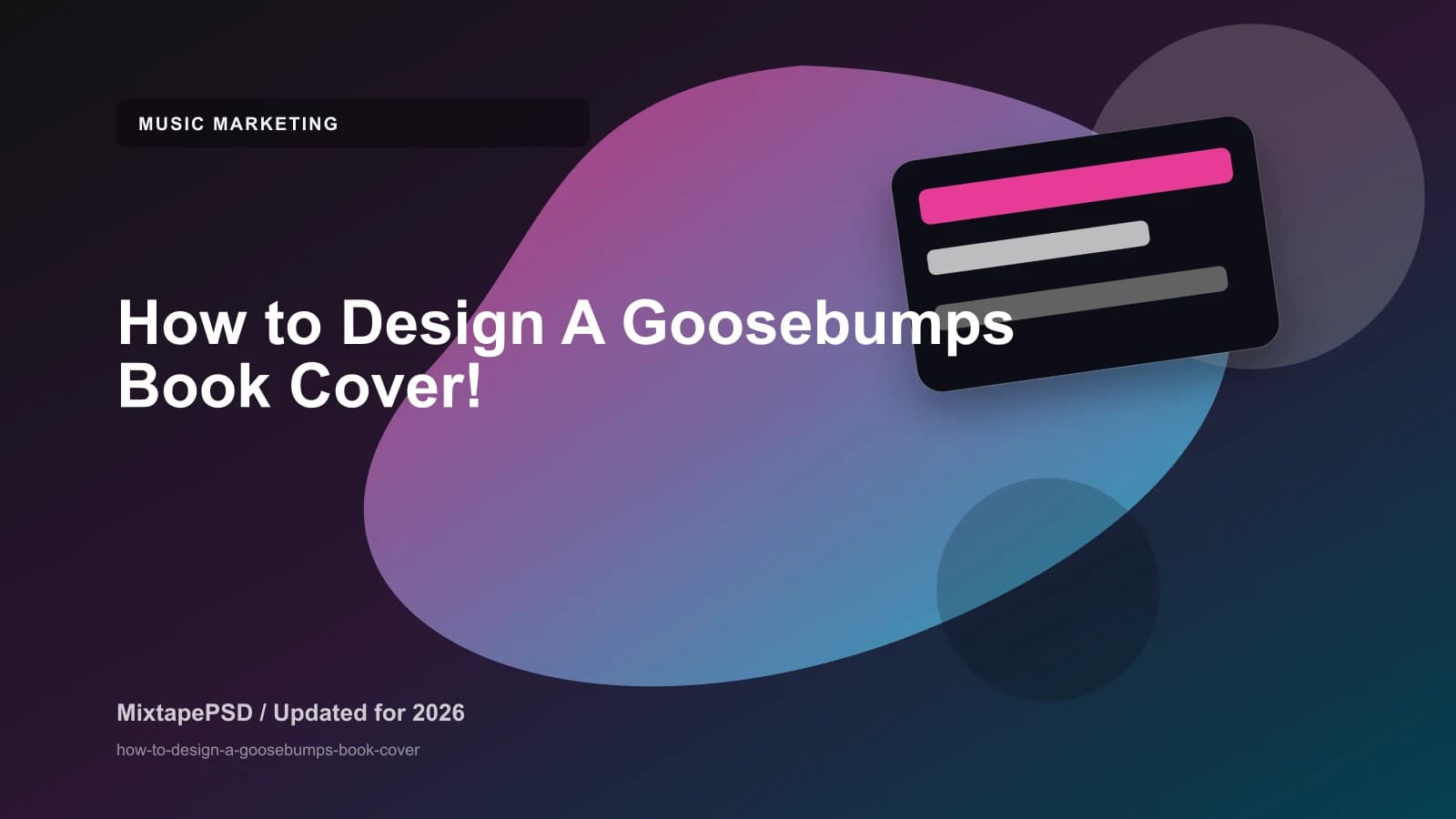 How to Design A Goosebumps Book Cover! updated for 2026 MixtapePSD tutorial artwork