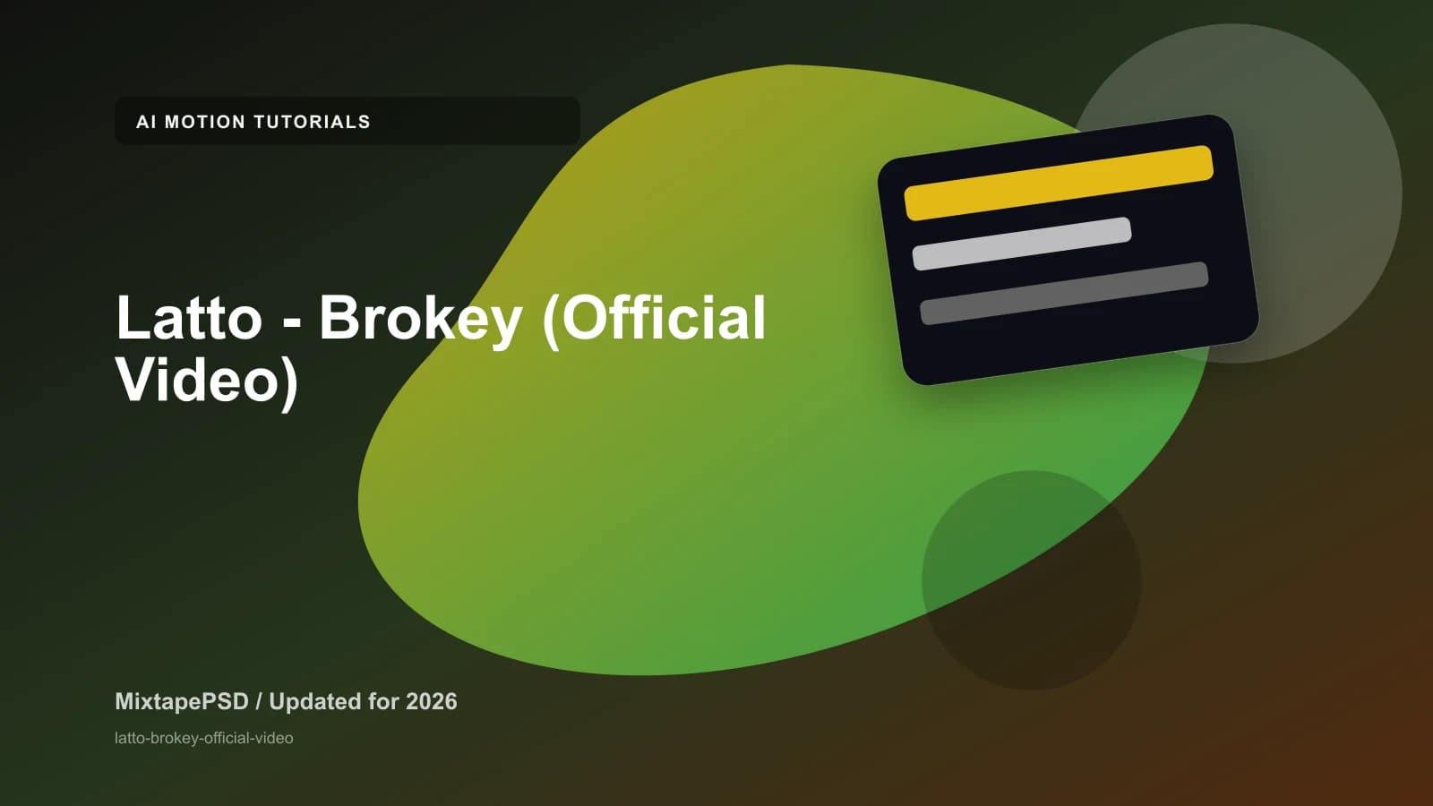Latto - Brokey (Official Video) updated for 2026 MixtapePSD tutorial artwork
