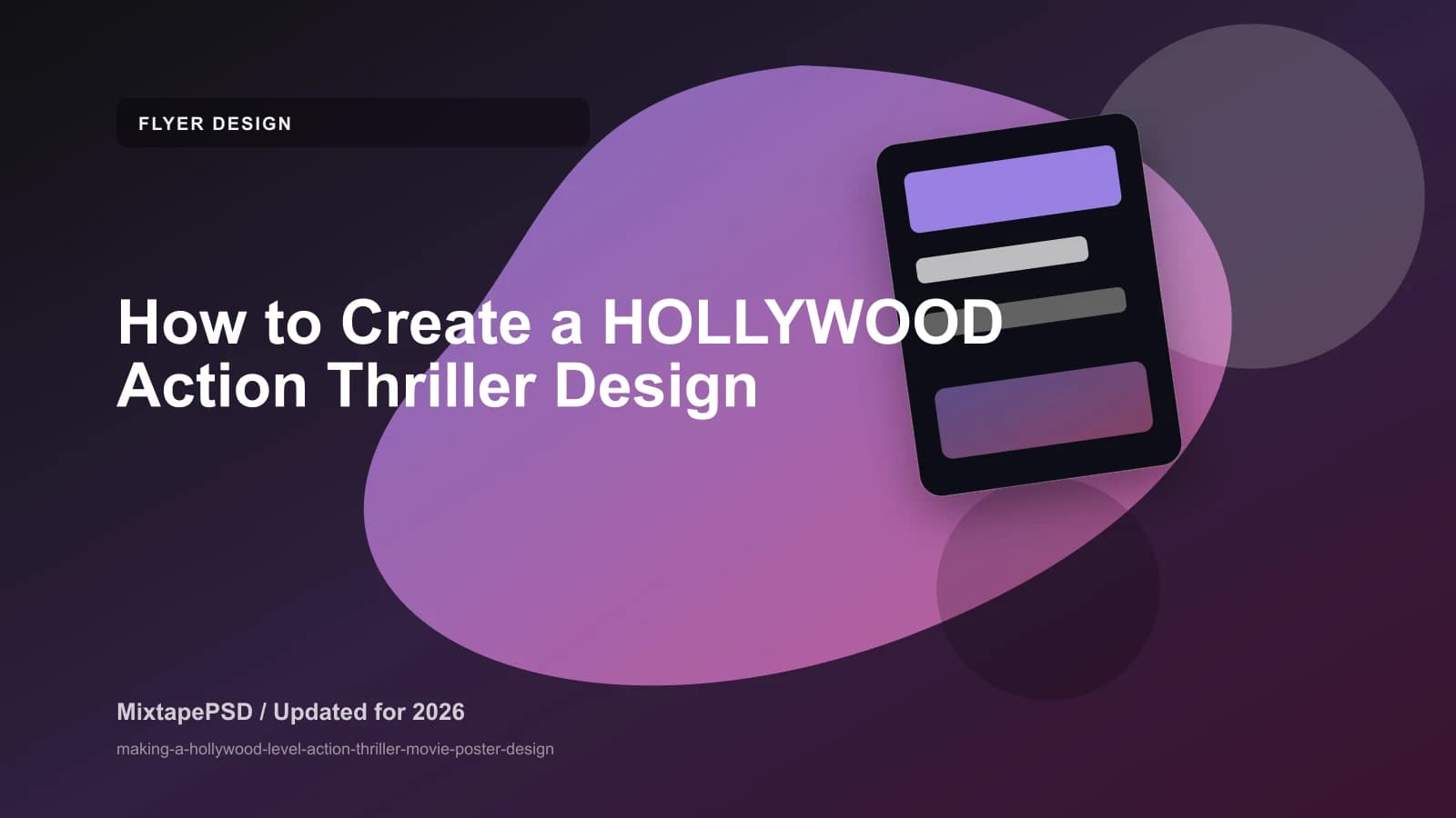 How to Create a HOLLYWOOD Action Thriller Design updated for 2026 MixtapePSD tutorial artwork