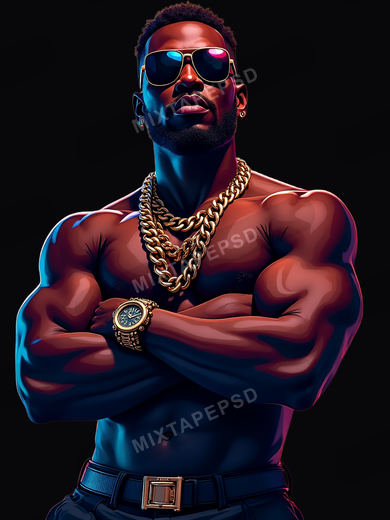 Black Male Club Flyer Model 22