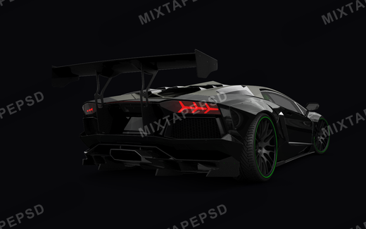 Black Rear End Lamborghini