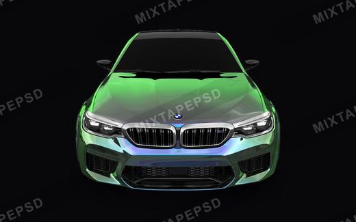 Front Fender Lime Green Blue BMW