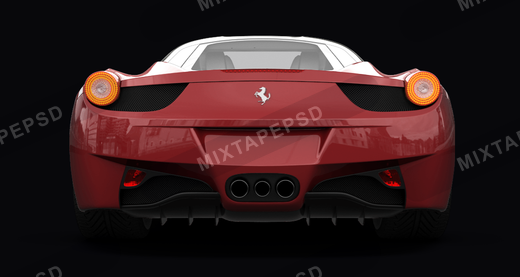 Red Rear Ferrari