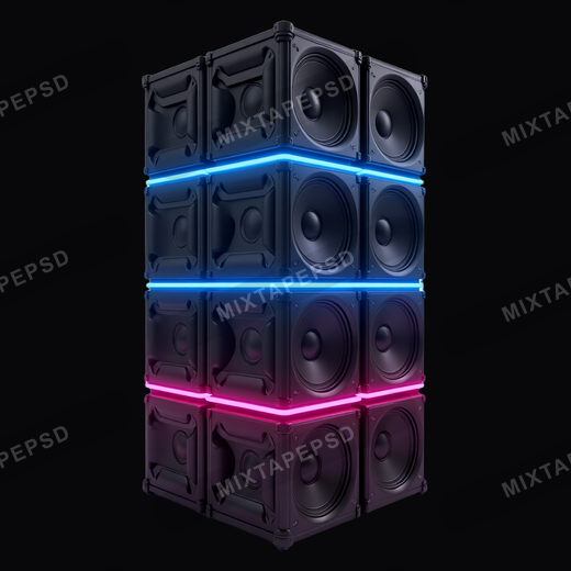 Club Speakers With Neon Lights 5
