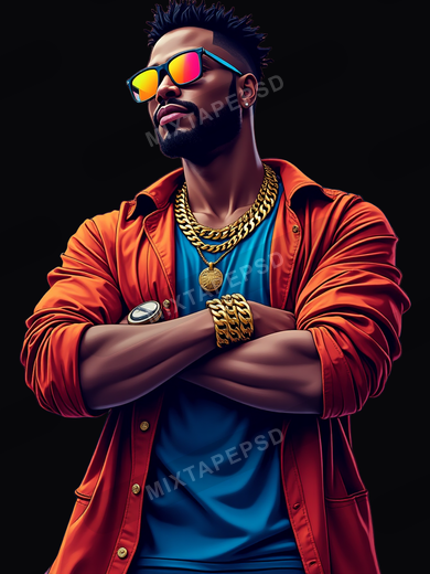 Black Male Club Flyer Model 18
