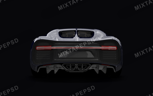 Black Buggatti Rear Sports Car
