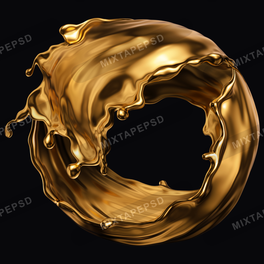 Gold Paint Splash