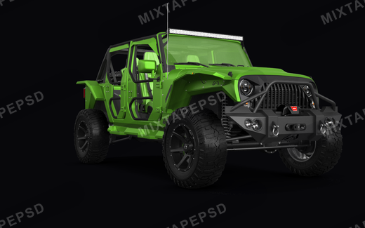 Lime Green Off Road Jeep