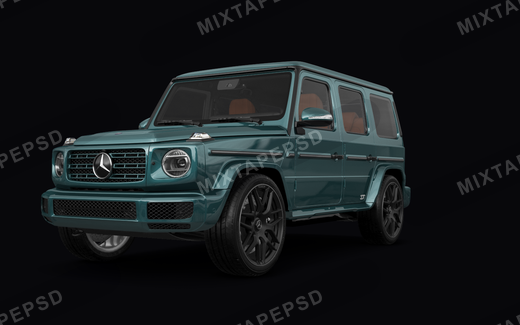 Ocean Blue Mercedes Truck Front Angle