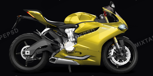Black Yellow Motorcycle
