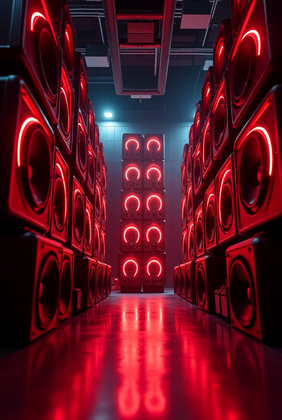 Red-Futuristic-Hallway-Sound-System-Chamber-9