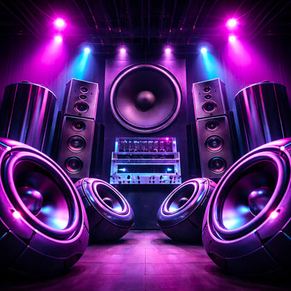 Neon-Speaker-Stage-Background