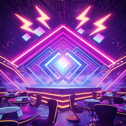 Futuristic-neon-lit-nightclub-interior