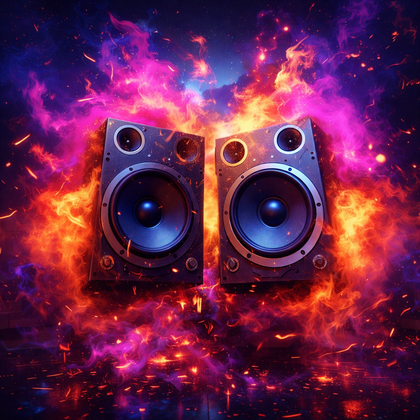 Club-Speaker-Fire-Background-
