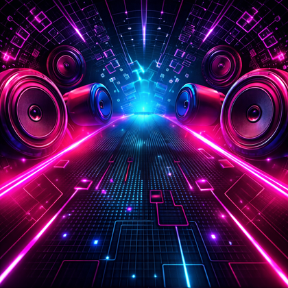 Neon-Club-Speaker-Tunnel-Background