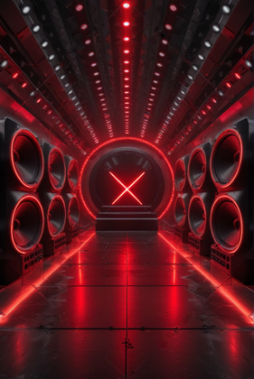 Red-Futuristic-Hallway-Sound-System-Chamber-2