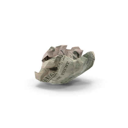 HD US 50 Dollar Bill Crumpled
