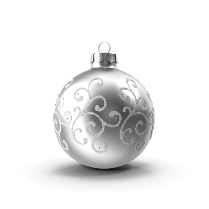 HD SIlver Decorated Ornament