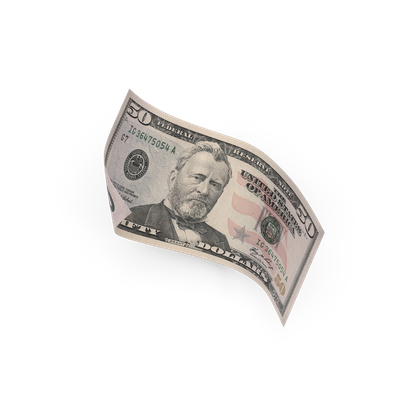 HD Floating 50 US Dollar