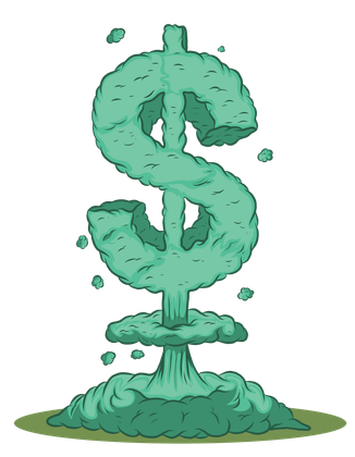 Cartoon Money Explosion