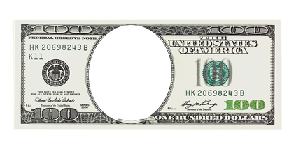 HD One Hundred Dollar Bill No Face