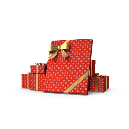 HD Red Christmas Gift Boxes