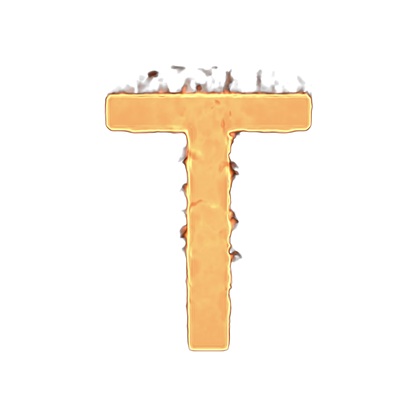 HD Fire Letter T Transparent