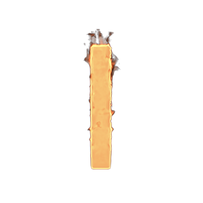 HD Fire Letter I Transparent