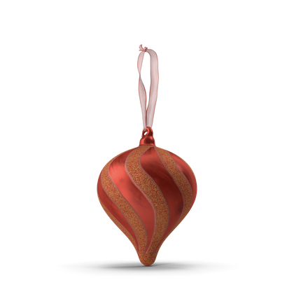 HD Red Decorated Ornament 2
