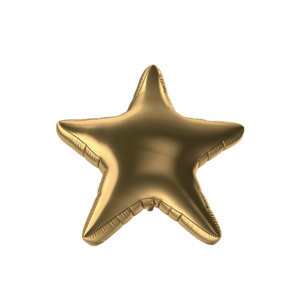 3D Gold Foil Balloon Star