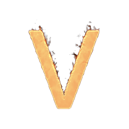 HD Fire Letter V Transparent