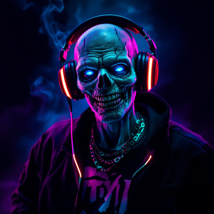 Jules_SUBJECT__stylish_Halloween_zombie_wearing_over-ear_DJ_headphones__f8b9dcb6-7d69-4e46-a2c4-f59bc0974c8a