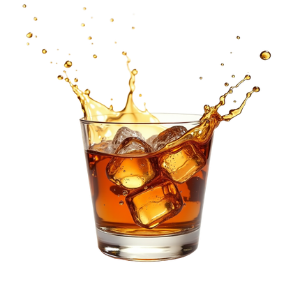 Glass Of Whiskey With Ice Cubes 7