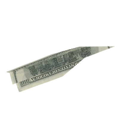 HD 100 Dollar Bill Paper Airplane