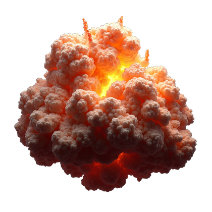 Mushroom Cloud Fiery Explosion 3
