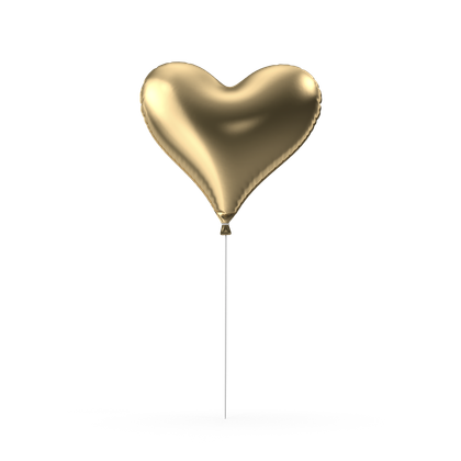 HD Gold Foil Balloon Heart