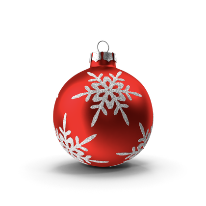 HD Red Decorated Ornament