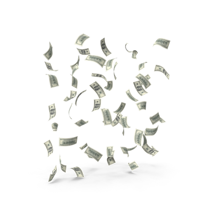 HD Falling US 100 Dollar Bills