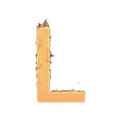 HD Fire Letter L Transparent