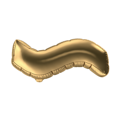 3D Gold Foil Balloon Tilde