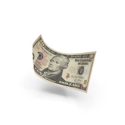 HD Falling 10 Dollar Bill
