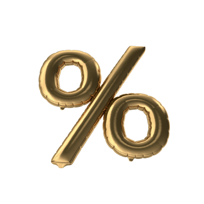 3D Gold Foil Balloon Percentage _