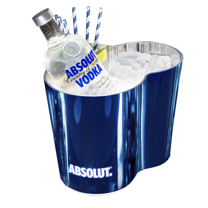 HD Chilled Absolut Vodka In Ice Bucket